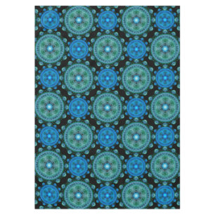 Mantel Patrón azul verde fractal