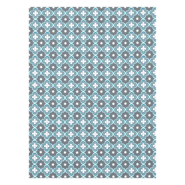 Mantel Patrón azul y gris (Anverso)