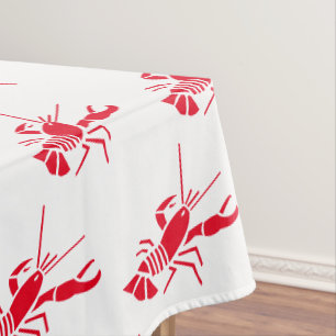 Mantel Patrón blanco rojo lóbice verano moderno divertido