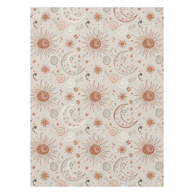 Mantel Patrón Boho de Sol y Luna (Anverso)