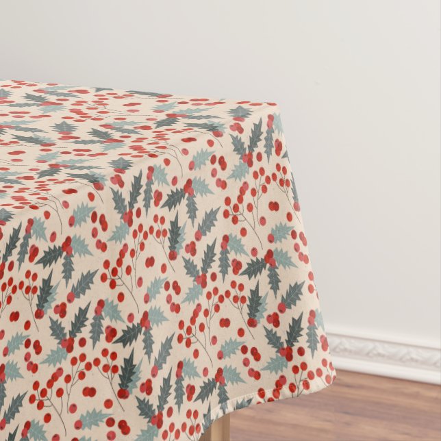 Mantel Patrón botánico de los Navidades de Holly Berry mo (In Situ)