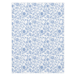 Mantel Patrón Botánico Floral Blanco Azul Moderno Boho
