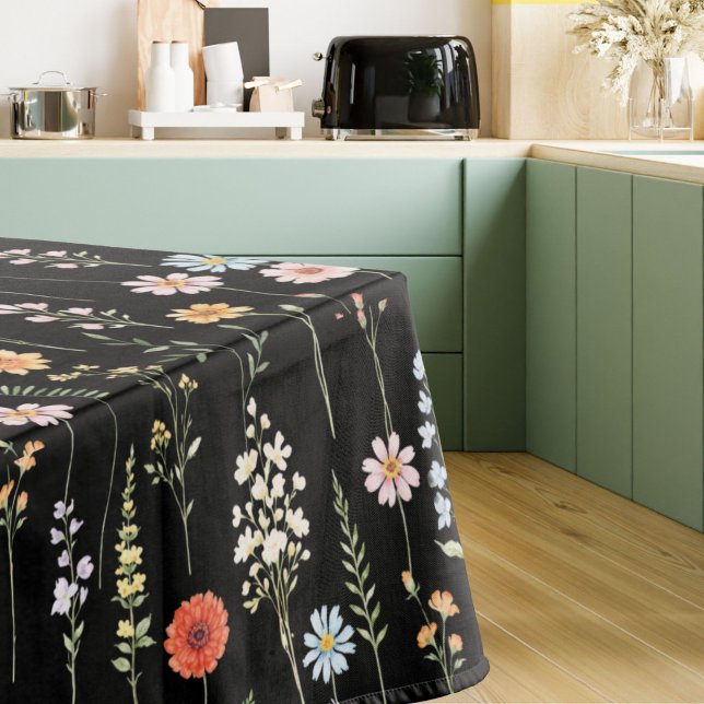 Mantel Patrón Botánico Floral de Flores Silvestres Acuare (Subido por el creador)