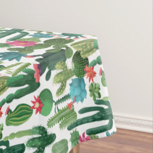 Mantel Patrón Cacti Verde Verde azulado en Blogueo