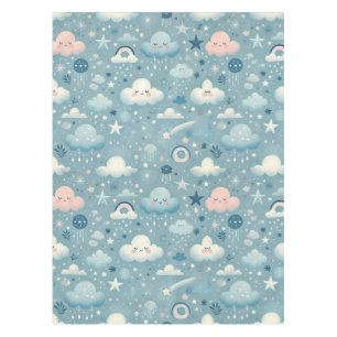 Mantel Patrón caprichoso de cielo con nubes, estrellas -
