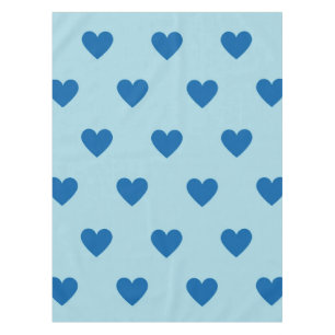 Mantel Patrón cardíaco simple de corte azul