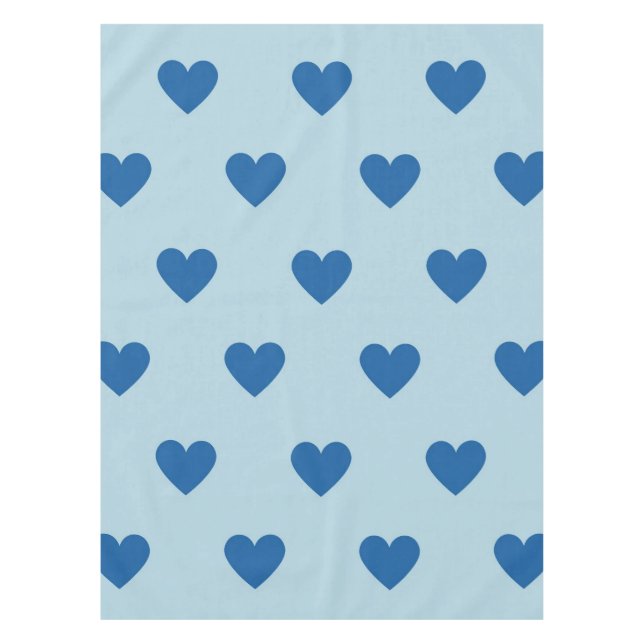 Mantel Patrón cardíaco simple de corte azul (Anverso)