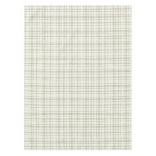 Mantel Patrón clásico de artán-menta verde y crema