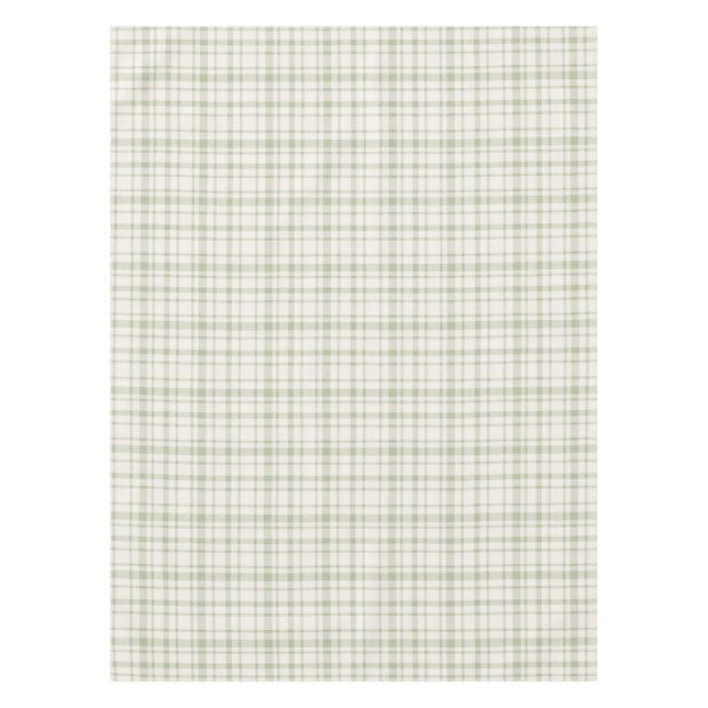 Mantel Patrón clásico de artán-menta verde y crema (Anverso)