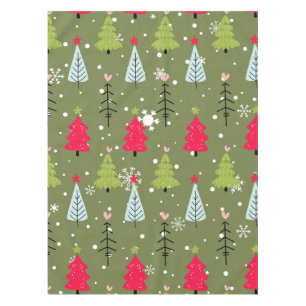 Mantel Patrón clásico de vacaciones vintage-Árbol de Navi