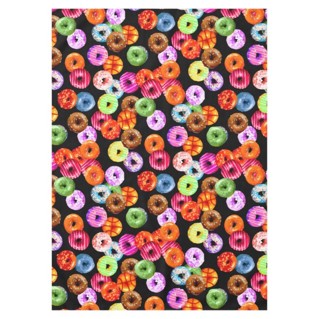 Mantel Patrón continuo de donas + su fondo e ideas (Anverso)