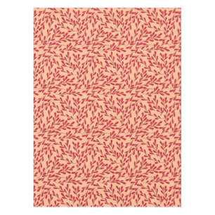 Mantel Patrón continuo de ramas con hojas rojas