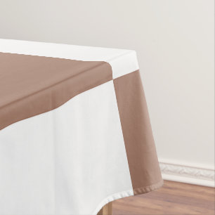 Mantel Patrón controlado en blanco y mousse de mocha
