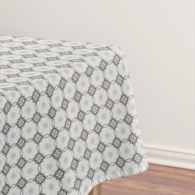 Mantel Patrón cuadrado del diamante con mosaico gris (In Situ)