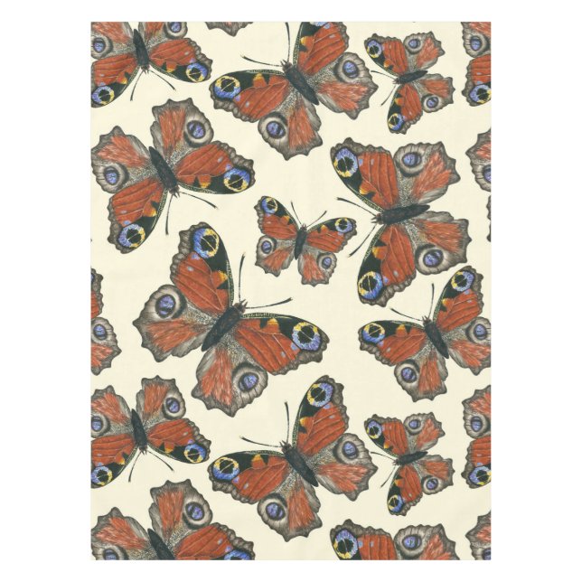 Mantel Patrón de acuarela de mariposas (Anverso)