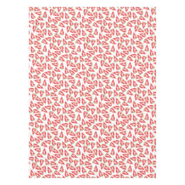 Mantel Patrón de acuarela de sandía. ¡Hola verano! (Anverso)