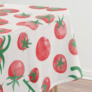 Mantel Patrón de Acuarela de Tomate