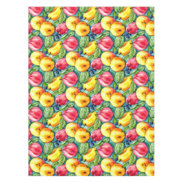 Mantel Patrón de acuarela de verano de manzana de fruta