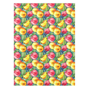 Mantel Patrón de acuarela de verano de manzana de fruta