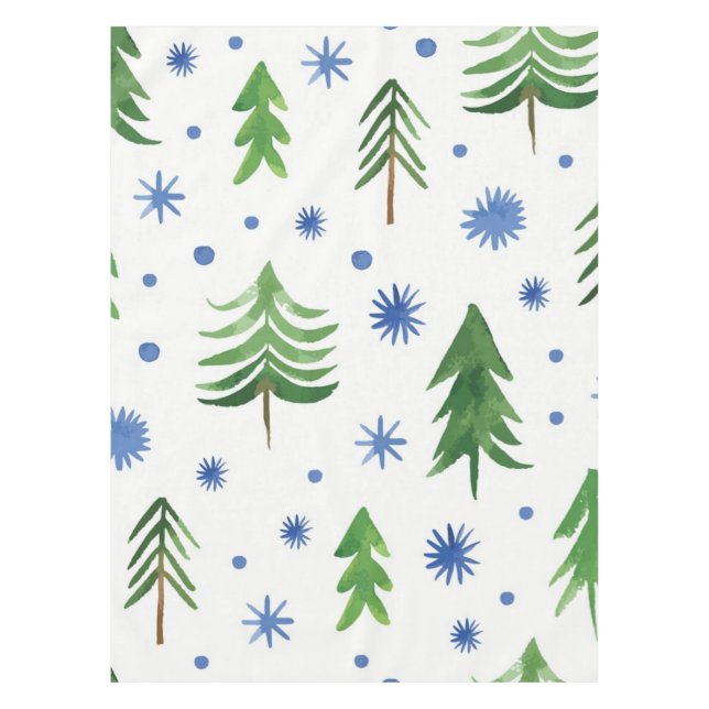 Mantel patrón de árbol de Navidad (Anverso)