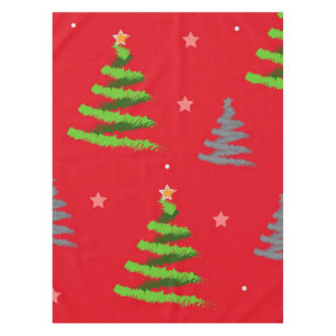 Mantel patrón de árbol de Navidad