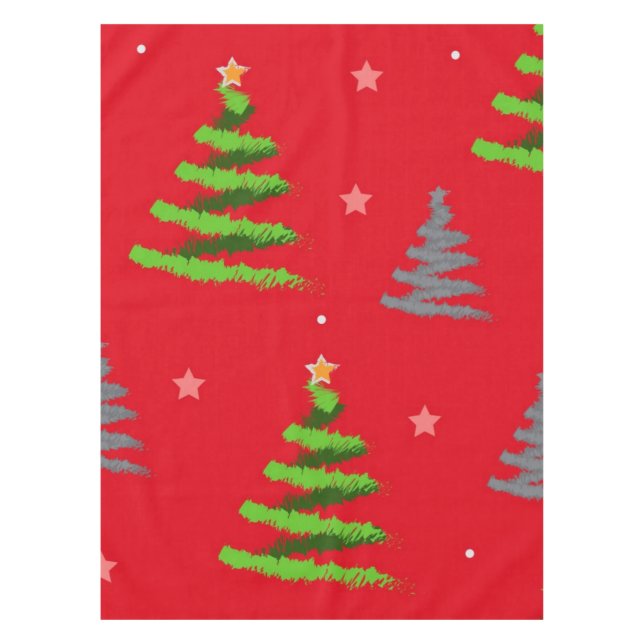 Mantel patrón de árbol de Navidad (Anverso)
