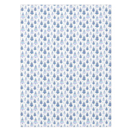 Mantel Patrón de árbol de navidad azul violeta moderno