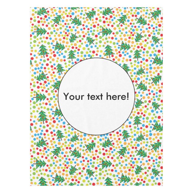 Mantel patrón de árboles de Navidad (Anverso)