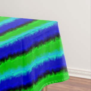 Mantel Patrón de arco iris 3D abstracto de azul verde