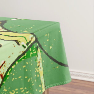 Mantel Patrón de arte botánico floral de hoja japonesa