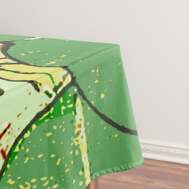 Mantel Patrón de arte botánico floral de hoja japonesa (In Situ)