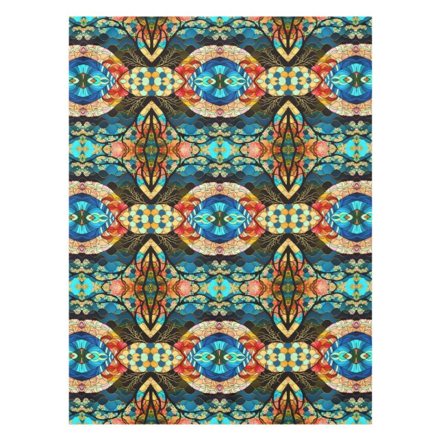 MANTEL PATRÓN DE ARTE JAPONÉS DE BOSQUE (Anverso)