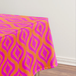 Mantel Patrón de arte Ogee Ikat de verano naranja atrevid