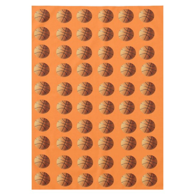 Mantel Patrón De Baloncesto naranja Sobre Naranja, (Anverso)
