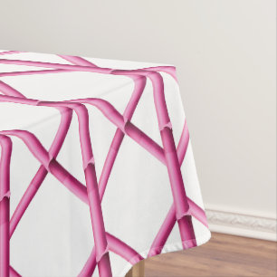 Mantel Patrón de Bambú de Enrejado Rosa   Chinoisería Pre