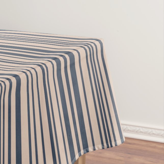 Mantel Patrón de banda de estilo beige/profundo azul (In Situ)