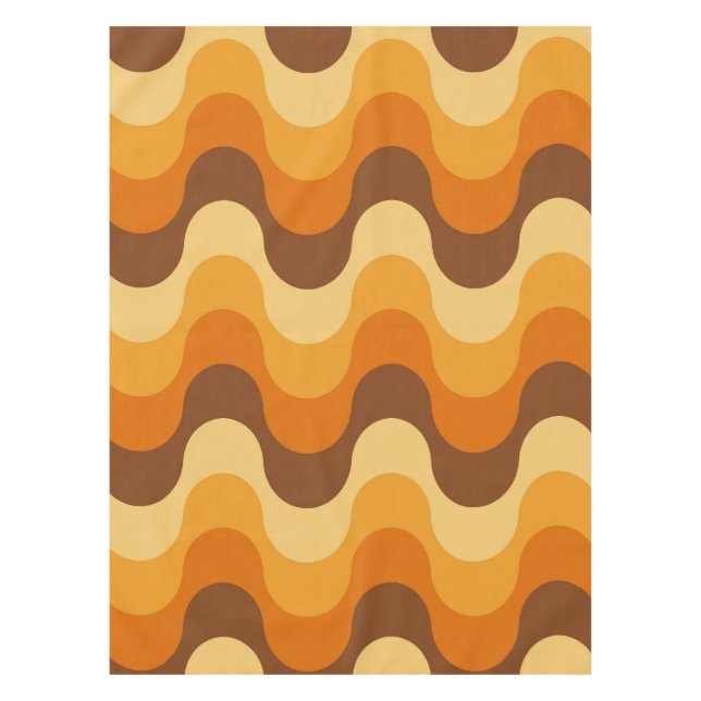 Mantel Patrón de banda ondulada moderno de mediados del s (Anverso)