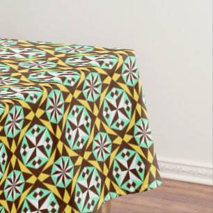 Mantel Patrón de Barcelona amarillo azul marrón vintado