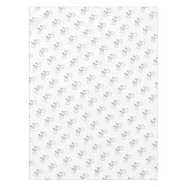 Mantel Patrón de bicicleta en blanco elegante clásico