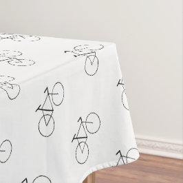 Mantel Patrón de bicicleta en blanco elegante clásico