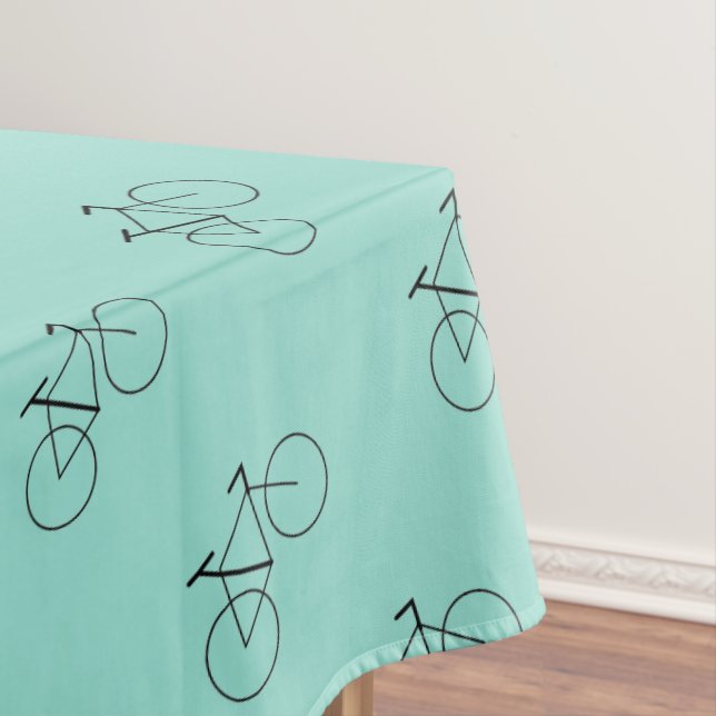 Mantel Patrón de bicicleta en Robin Egg Blue Elegant (In Situ)