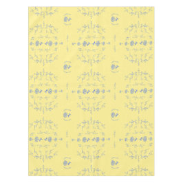 Mantel Patrón de bloques de hidrángulos- Amarillo y azul