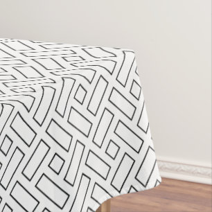 Mantel Patrón de bloques lineales en blanco y negro - bla