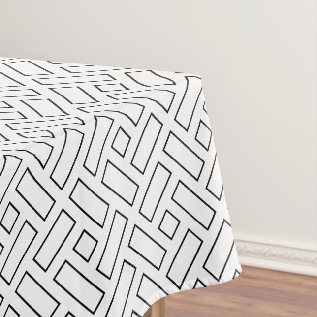 Mantel Patrón de bloques lineales en blanco y negro - bla (In Situ)