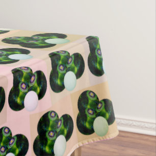 Mantel Patrón de bolos de hierba de bloques verdes, mante