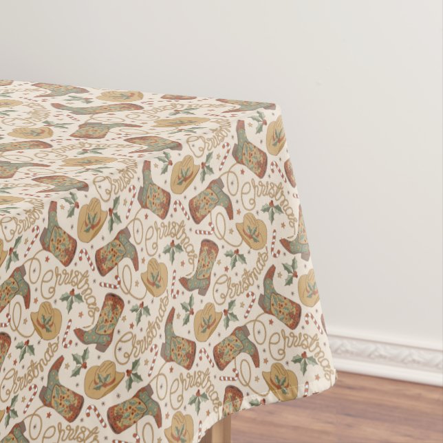 Mantel Patrón de boots y Gorras de Navidades occidentales