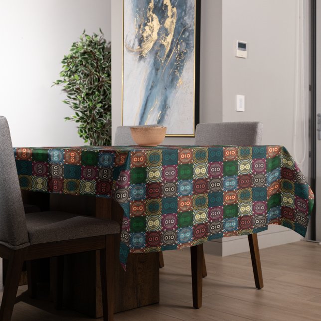 Mantel Patrón de búho multicolor (owl pattern table cloth)