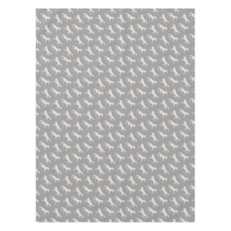 Mantel Patrón de caballos gris galopantes