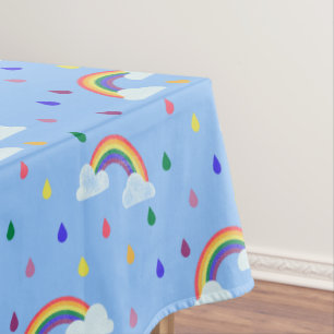 Mantel Patrón de caídas de lluvia en el cielo arcoiris