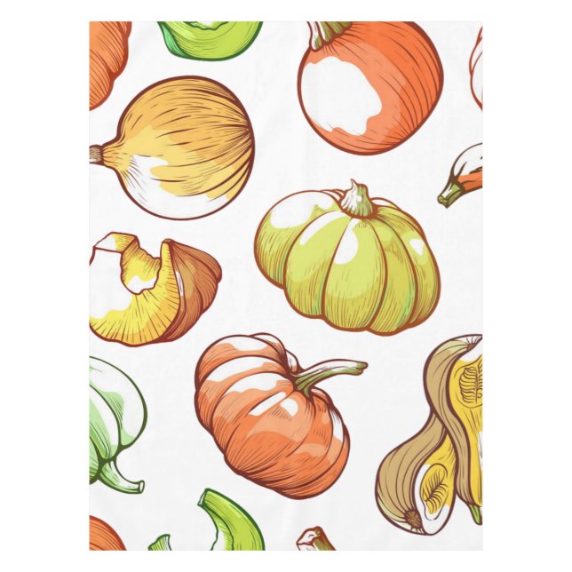 Mantel Patrón de calabaza (Anverso)